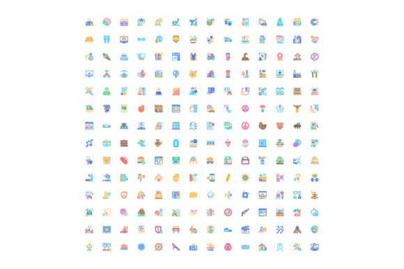 Big Collection Multicolor Icon Set Flat: A Visual Powerhouse for Modern Design