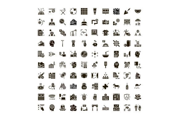 Black Glyph Collection Creating Digital: A Versatile Tool for Modern Design Needs