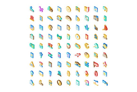 Colorful Isometric Icons for Modern Design Projects