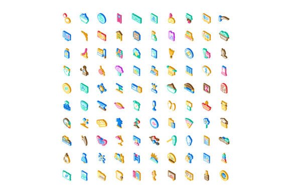 Colorful Isometric Icons: Presenting Varied Visual Solutions for Modern Design Needs