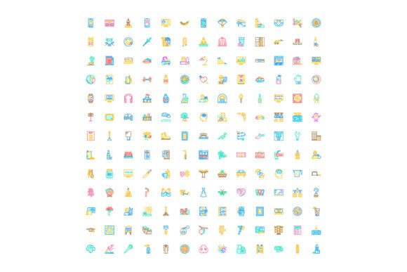 Diverse Collection of Minimalist Line Icons: A Design Essential for Modern Visual Communication