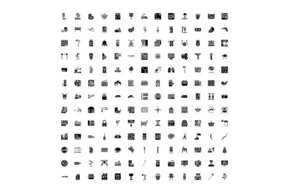 Diverse Glyph Icon Set for Tech & Concept Visualization