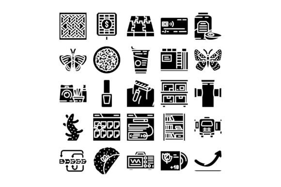 Diverse Icons Collection Representing Business & More