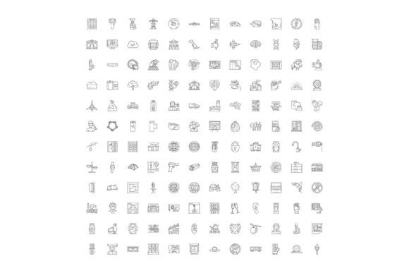 Diverse Line Icons for Web Design Projects