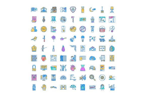 Doodle Icons Diverse Collection Drawing: A Creative Asset for Modern Designers