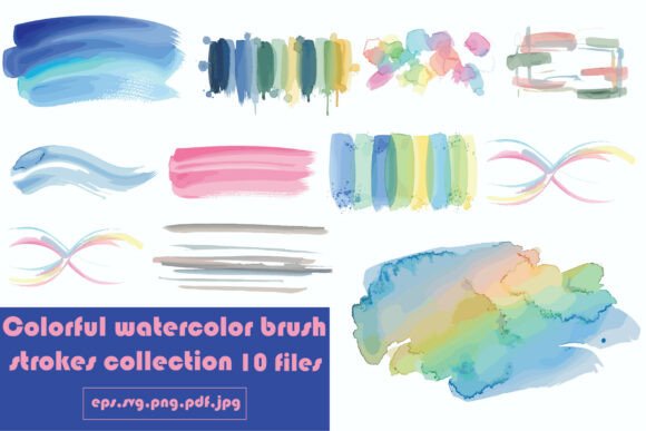 Enhance Your Creative Projects with Colorful Watercolor Brush Strokes