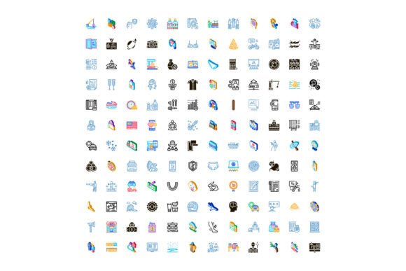 Enhancing Digital Design with a Diverse Set of Vector Icons for Web and UI Projects