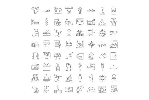 Enhancing UI/UX Design with a Versatile Set of Outline Icon Symbols and Graphics