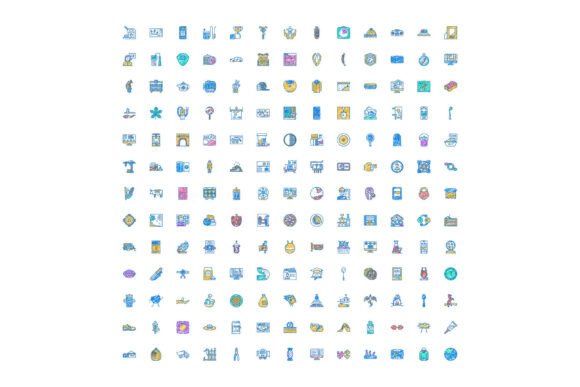 Enhancing Visual Communication with a Collection of Diverse Colorful Doodle Icons