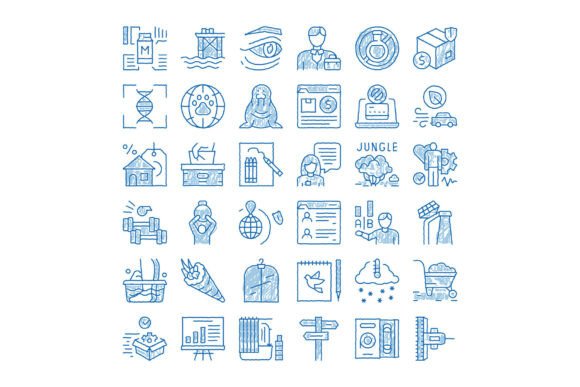 How a Set of Hand Drawn Doodle Business Icons Can Elevate Your Visual Strategy