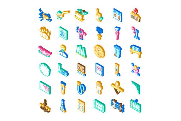 Isometric Icons Set with Various Object: A Smart Choice for Modern Design Projects