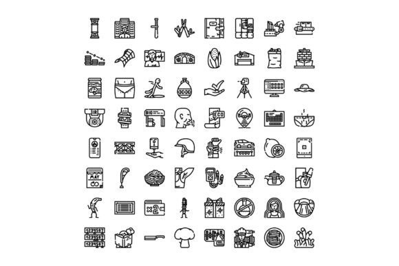 Practical Uses for a Large Collection of Diverse Monochrome O Icons