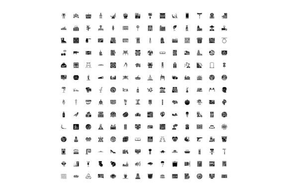 Solid Glyph Set for Diverse Design Needs
