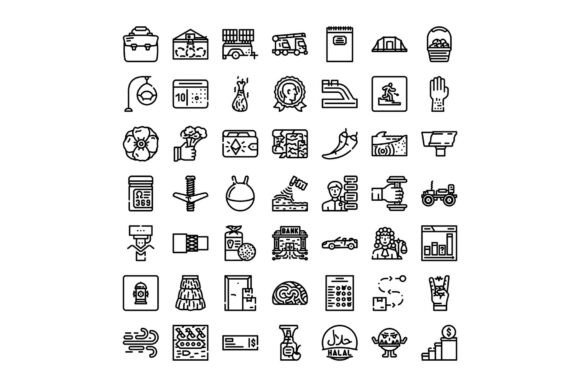 Streamline Visual Communication with Diverse Collection of Outline Icons Illu