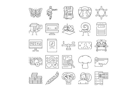 The Versatility of Diverse Thin Line Icons Representing Var in Modern Design