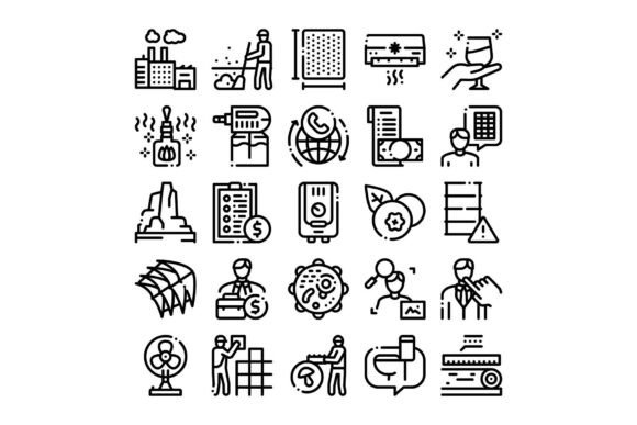 Varied Collection Line Icons Business Te: Enhancing Modern Design with Purposeful Visual Language